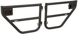 Black Textured Rear Tube Doors Rear Pair Jeep Wrangler JK 07-18 4 door