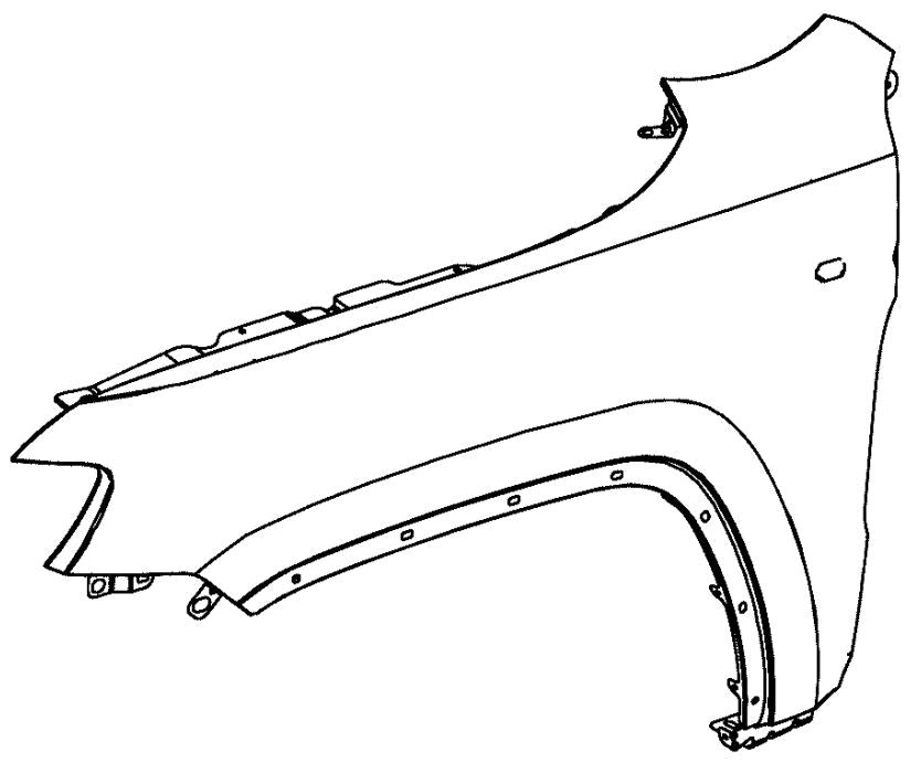 Left Fender Panel Jeep Grand Cherokee 11-13 WK Series 1