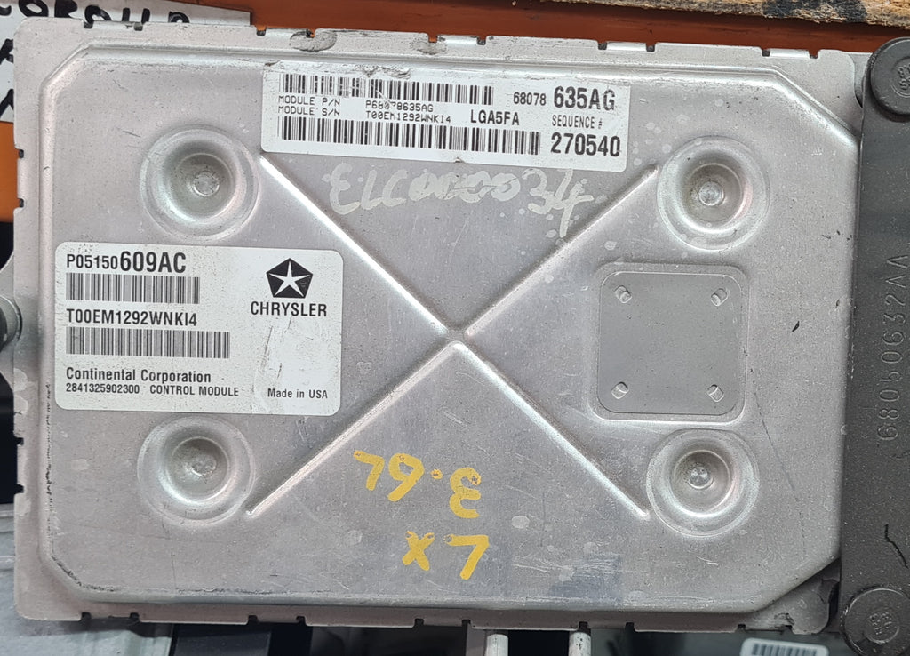 Chrysler 300C LX 3.6L ECU 68078635AG - ELC0000034