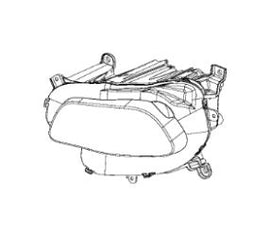 Left Headlight with Silver Chrome for Jeep Cherokee KL