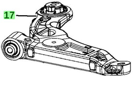 Front right lower control arm for Jeep Cherokee KL