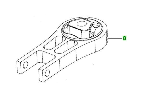 Rear Engine Mount For 2.4L Jeep Cherokee KL